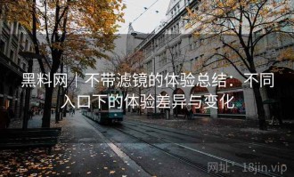 黑料网｜不带滤镜的体验总结：不同入口下的体验差异与变化