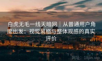 白虎无毛一线天暗网｜从普通用户角度出发：视觉风格与整体观感的真实评价