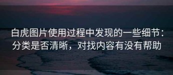 白虎图片使用过程中发现的一些细节：分类是否清晰，对找内容有没有帮助