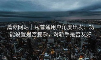 蘑菇网站｜从普通用户角度出发：功能设置是否复杂，对新手是否友好
