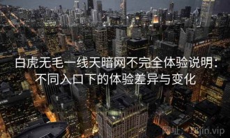 白虎无毛一线天暗网不完全体验说明：不同入口下的体验差异与变化