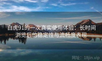白虎91的一次真实使用体验：长时间浏览后的稳定性与流畅度表现