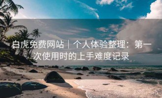 白虎免费网站｜个人体验整理：第一次使用时的上手难度记录