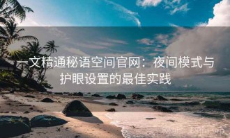 一文精通秘语空间官网：夜间模式与护眼设置的最佳实践