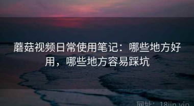 蘑菇视频日常使用笔记：哪些地方好用，哪些地方容易踩坑