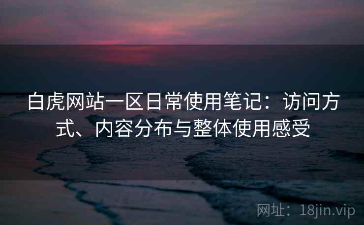 白虎网站一区日常使用笔记：访问方式、内容分布与整体使用感受