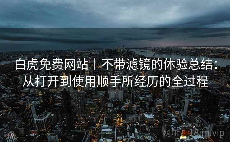 白虎免费网站｜不带滤镜的体验总结：从打开到使用顺手所经历的全过程