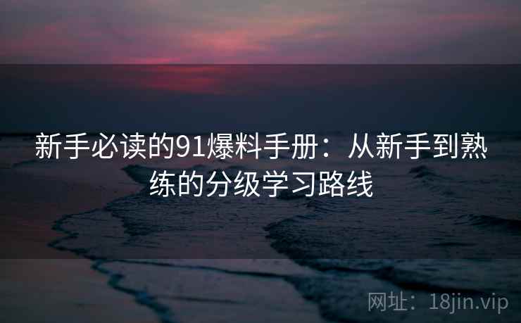 新手必读的91爆料手册:从新手到熟练的分级学习路线 新手必读的91爆料手册:从新手到熟练的分级学习路线
