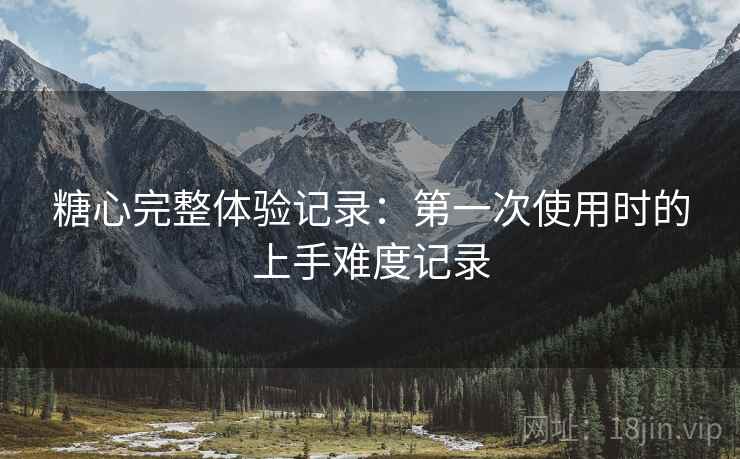 糖心完整体验记录:第一次使用时的上手难度记录 糖心完整体验记录:第一次使用时的上手难度记录