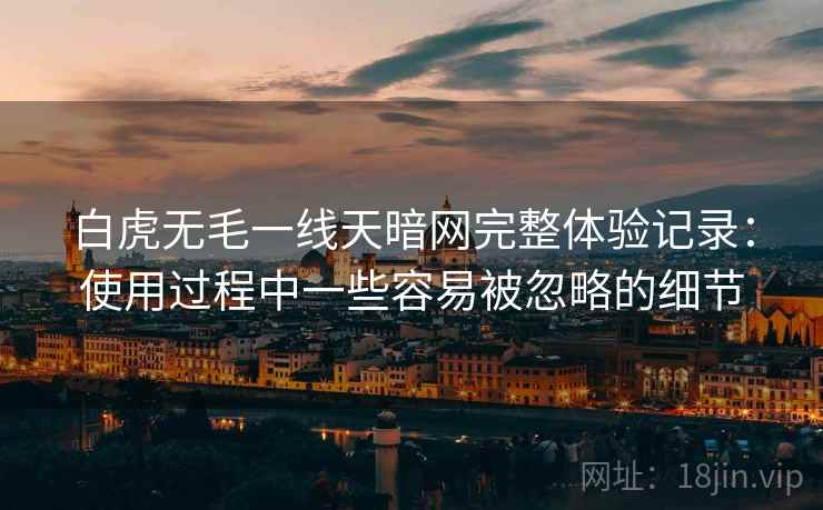 白虎无毛一线天暗网完整体验记录：使用过程中一些容易被忽略的细节