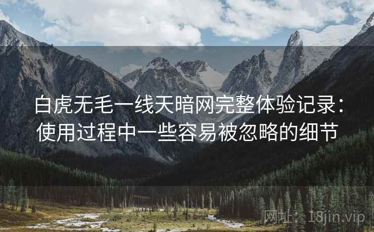 白虎无毛一线天暗网完整体验记录：使用过程中一些容易被忽略的细节