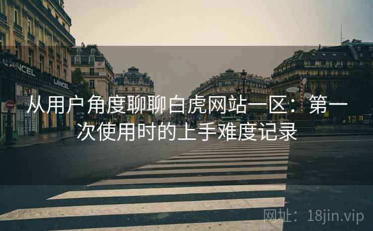 从用户角度聊聊白虎网站一区：第一次使用时的上手难度记录