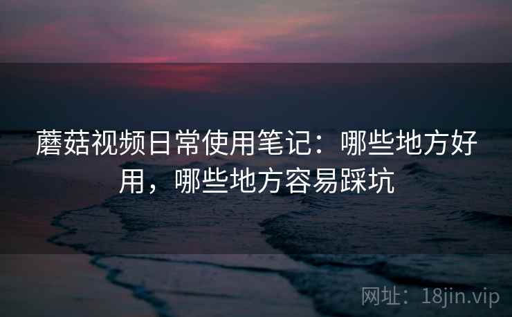 蘑菇视频日常使用笔记：哪些地方好用，哪些地方容易踩坑